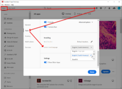 Change language settings in Adobe Photoshop 2020