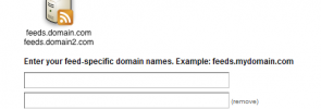 Remove feed specific domain names in MyBrand in Feedburner