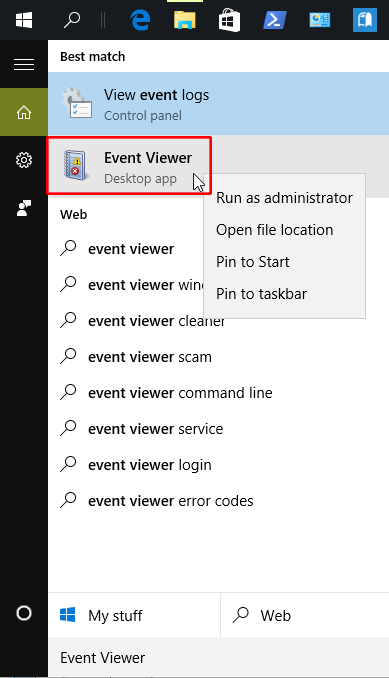 Image result for Windows error log location