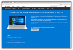 Customers who use assistive technologies can upgrade to Windows 10 at no cost